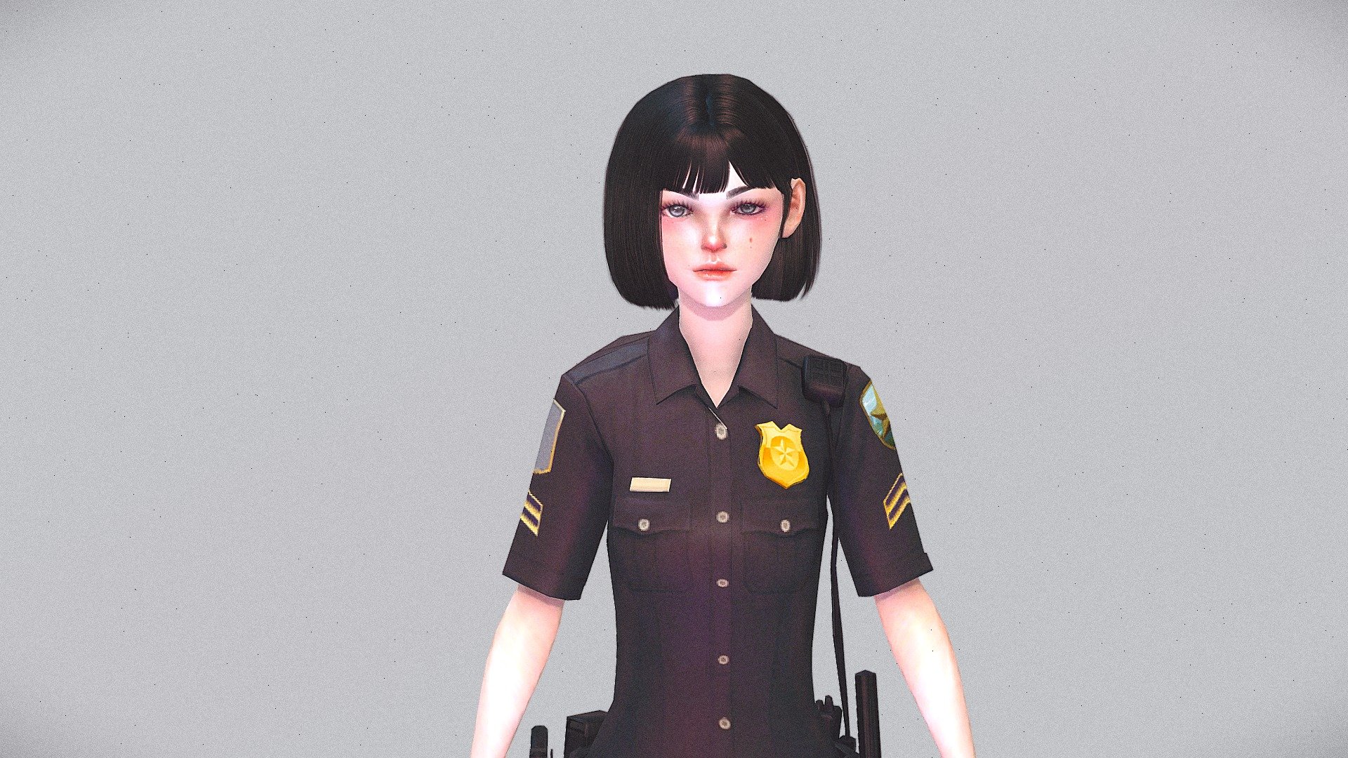 Police-girl Low-poly 3D model (Rigged + PBR) - Buy Royalty Free 3D ...