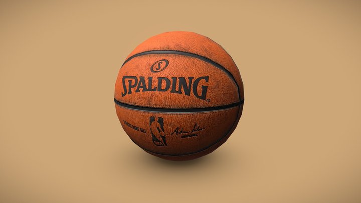 Low poly Basketball Spalding 3D Model