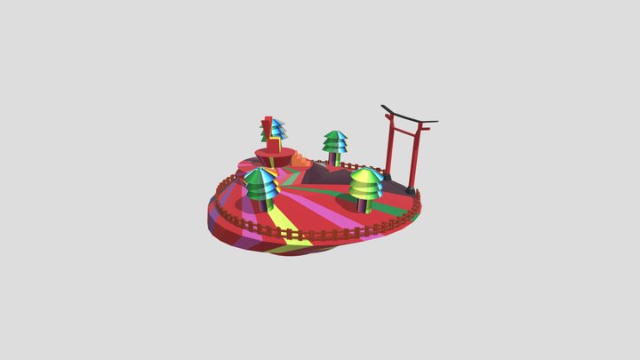 work1 rainbow Island 3D Model