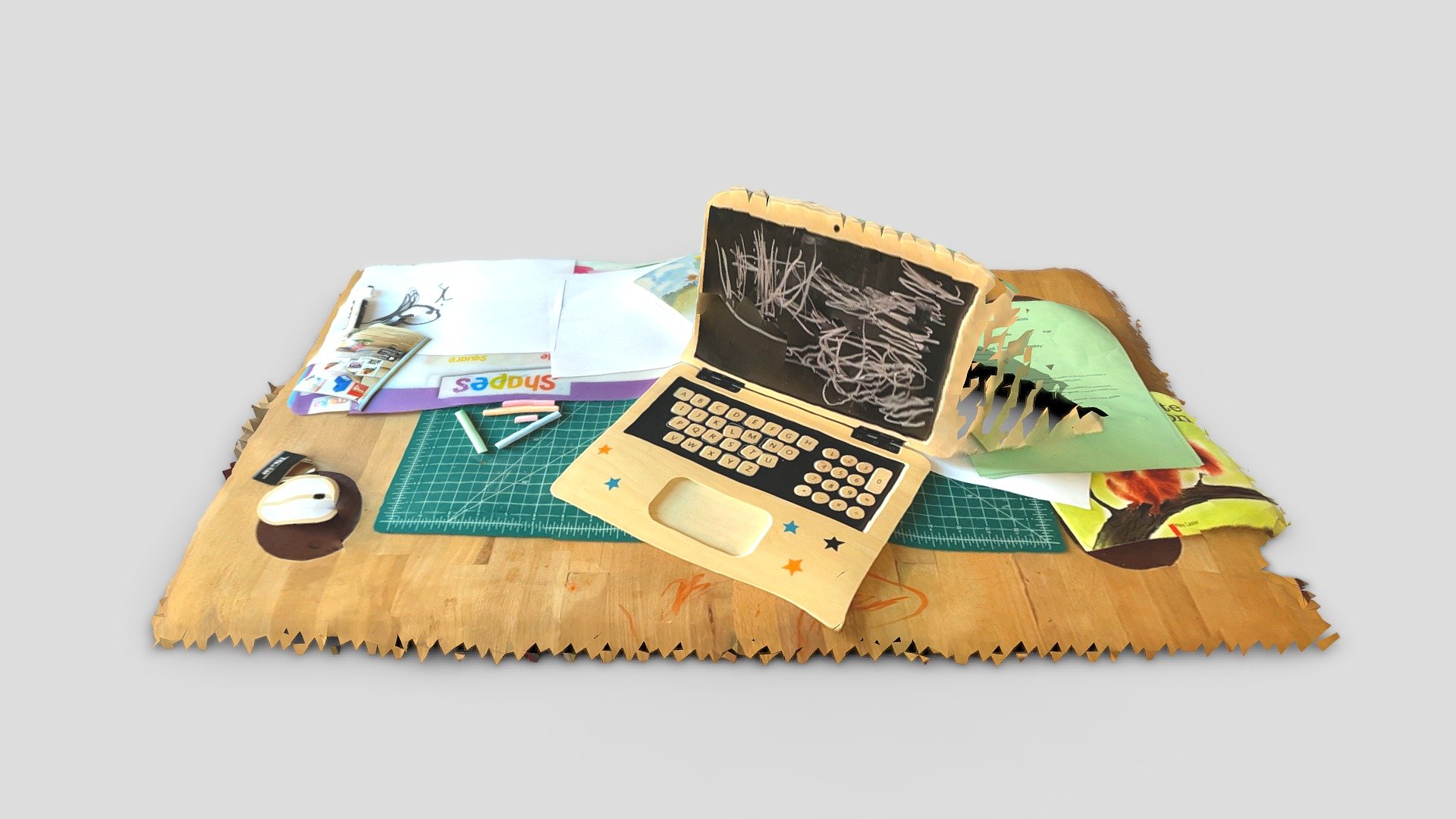 Wooden laptop