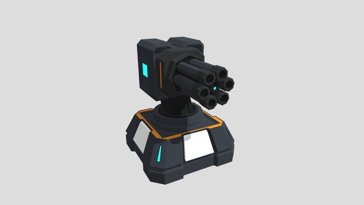 Minigun-turret 3D models - Sketchfab