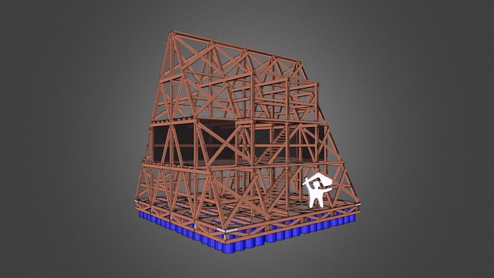 Floating structure 3D Model