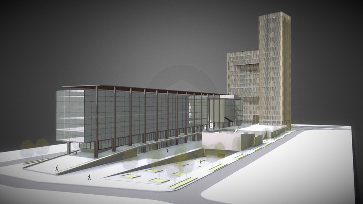 Centro Cívico y Cultural Plaza De La Libertad 3D Model