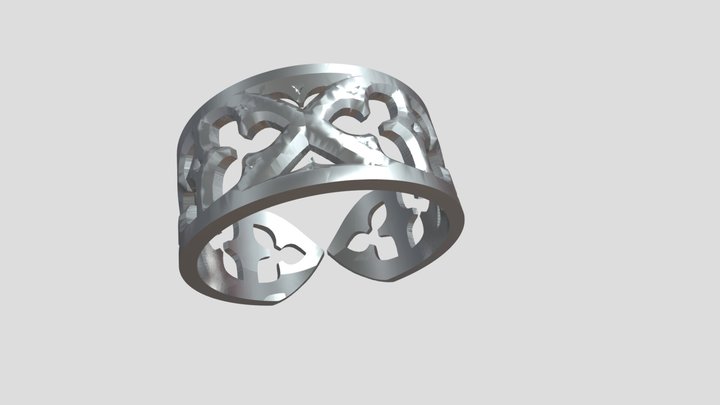 An openwork Gothic ring 3D Model