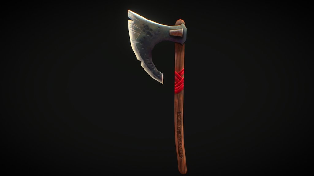 Battle Axe Hand Painted - 3D model by Jonathan Hale (@joehog12 ...