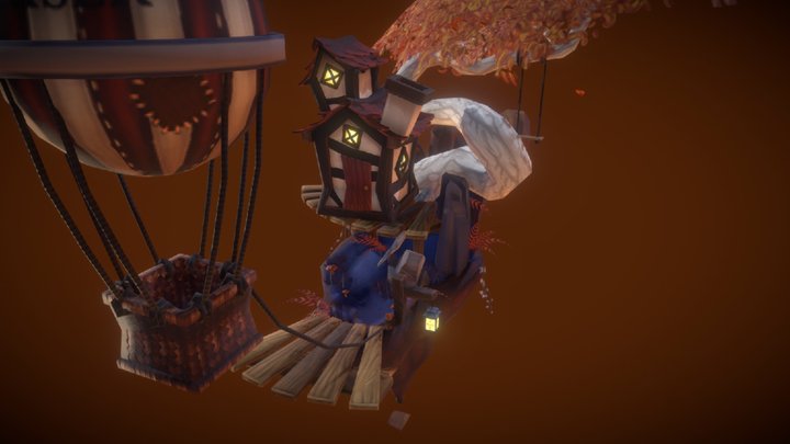 Autumn Island Diorama 3D Model