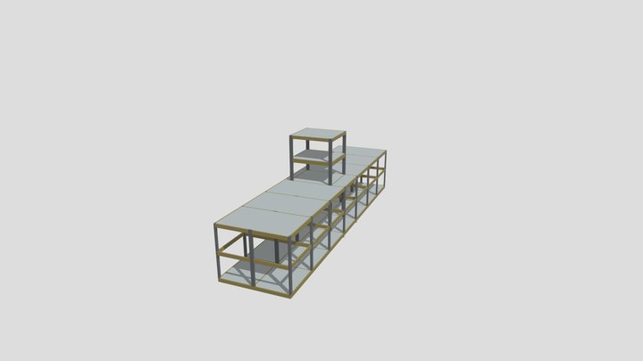 MODELO ESTRUTURAL - POSTO BRAVOA BLOCO B 3D Model