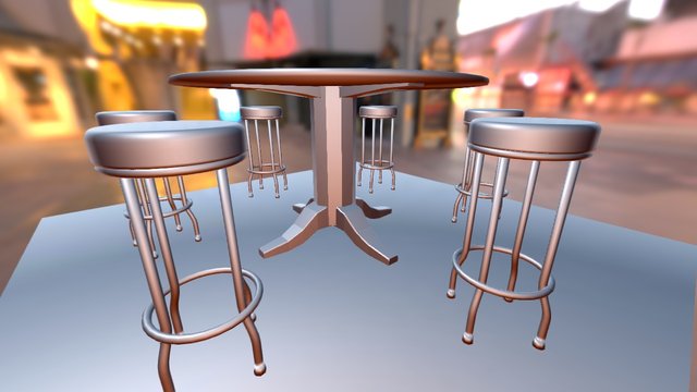 Lounge Table Set 3D Model
