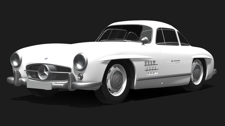 1954 Mercedes-Benz 300SL Gullwing – Free 3D Model STL