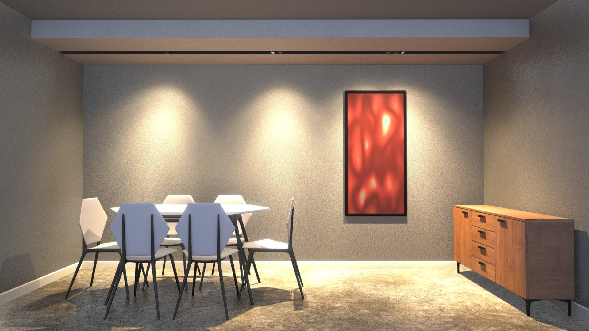 Azzardo paco set of 3 ceiling lamps, IES data - Buy Royalty Free 3D ...