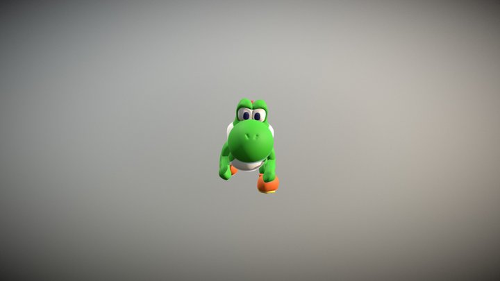 Yoshi Run Cycle 3D Model