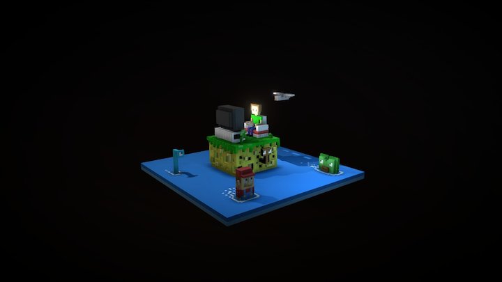 Island Gamer 3D Model