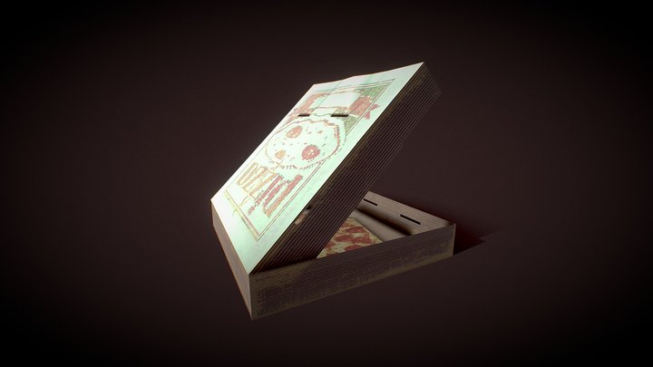 Pizza box - PS2 style - 3D model 3D Model