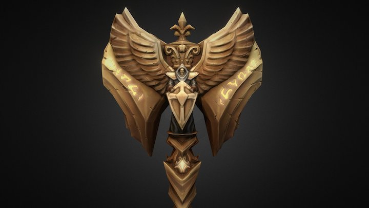 Darksiders 2 Angelic Hammer 3D Model