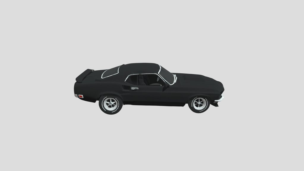 1969 Boss Mustang Car 3d Model