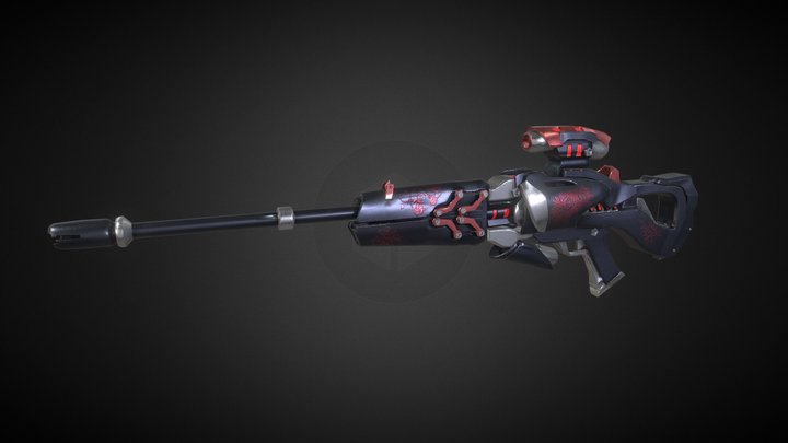 Overwatch-inspired Sniper Rifle 3D Model
