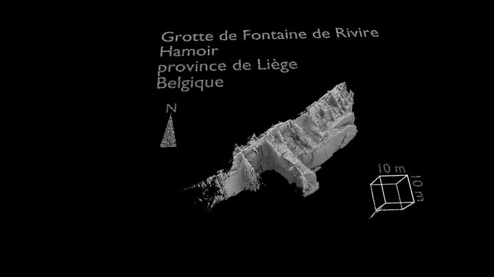 Grotte de Fontaine de Rivire, Hamoir, Belgium 3D Model