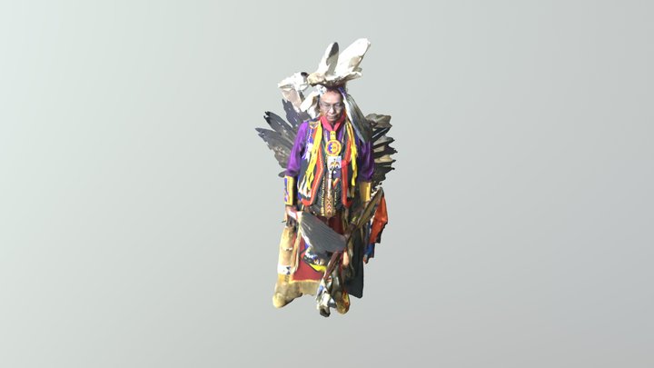 Native American Dancing Regalia Pow wow 3D Model