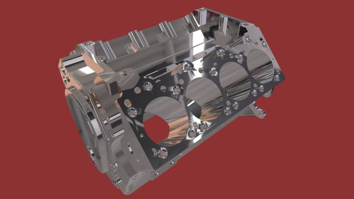 Engine V8 Block 3D Model