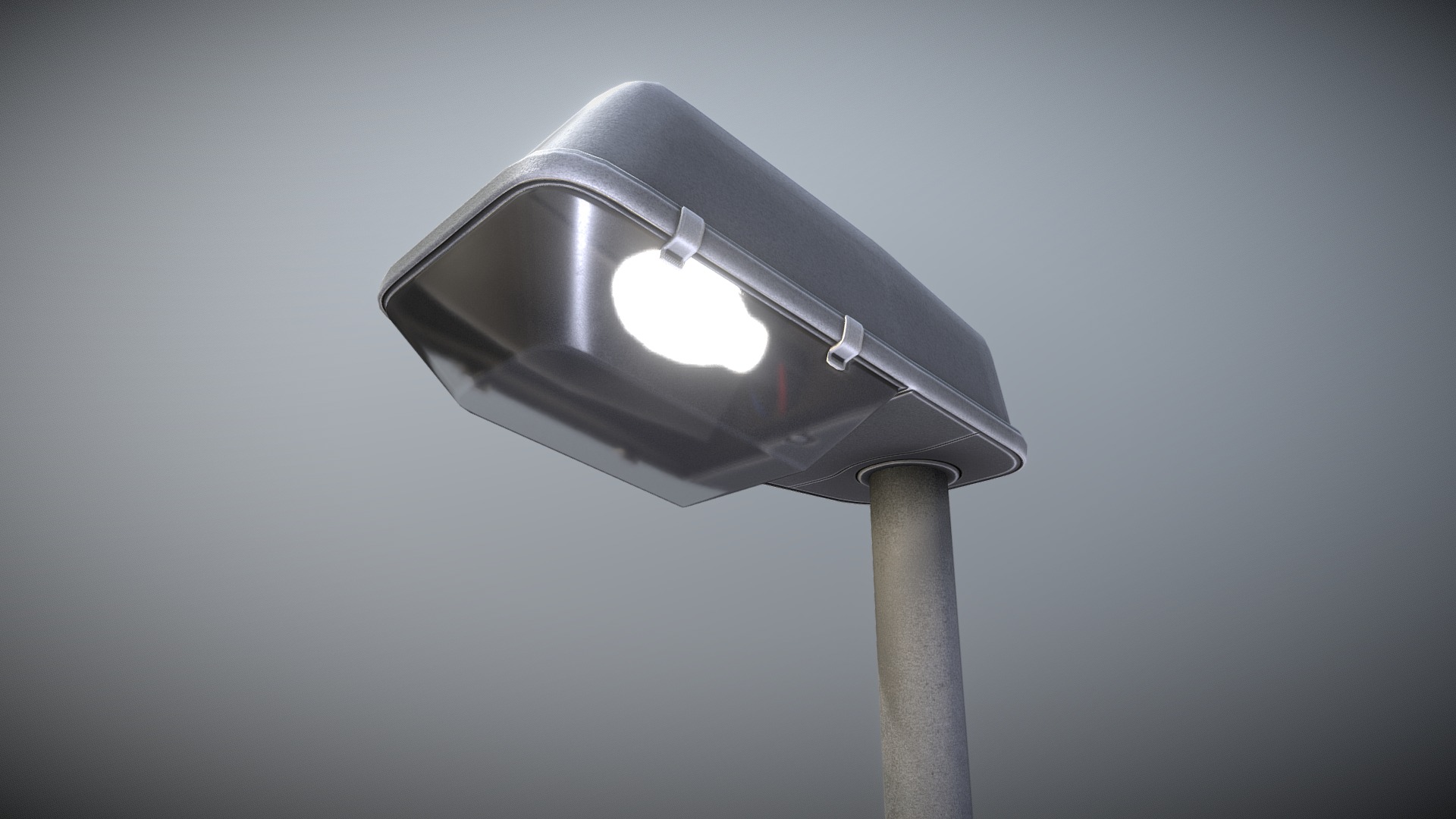 3D model Street Light (3) (Low-Poly Version) - This is a 3D model of the Street Light (3) (Low-Poly Version). The 3D model is about a light on a pole.