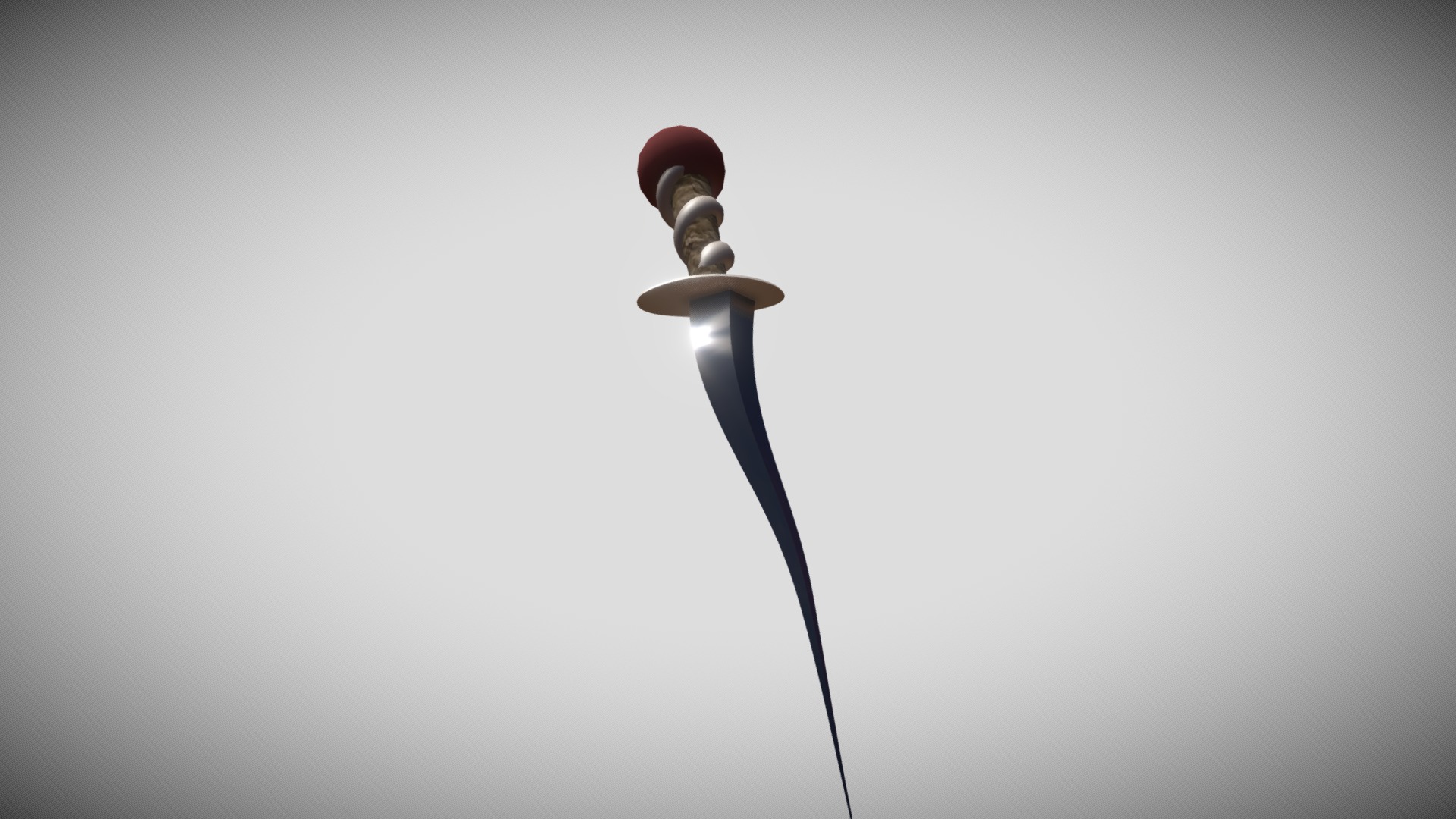 3D model dagger1 - This is a 3D model of the dagger1. The 3D model is about a white and black lamp.