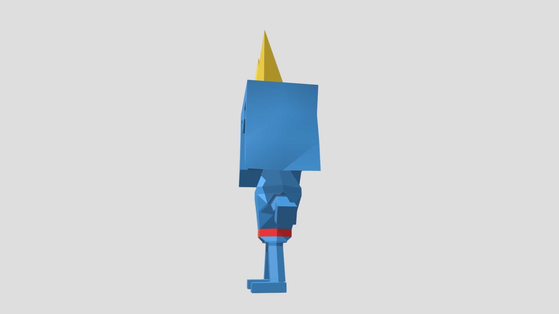 KNIGHT WITH BLUE AND YELLOW TEXTURING (LOW POLY)