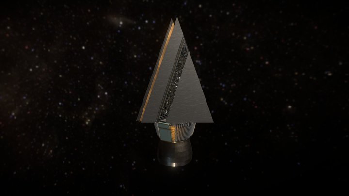 Pyramid Colony Ship 3D Model
