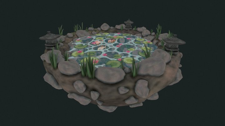 Koi Pond 3D Model