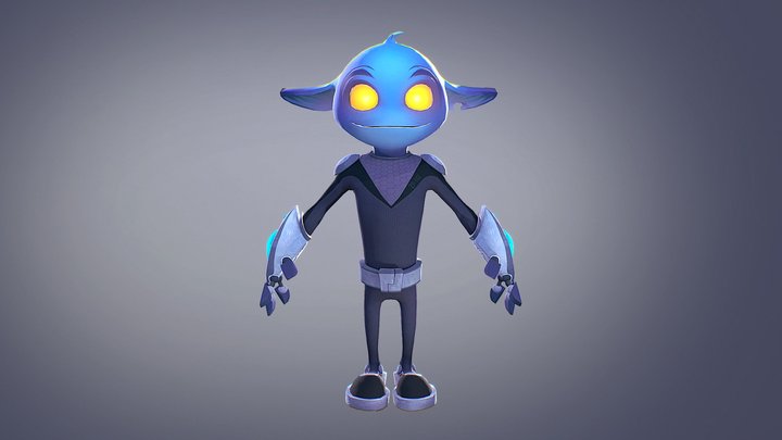 Alien Character | A-pose 3D Model