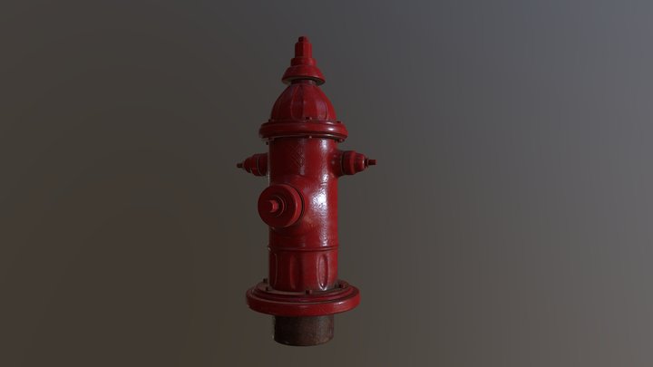 Fire Hydrant Textured 3D Model