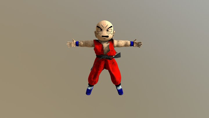 Krilin Toy 3D Model Dragon Ball 3D Model