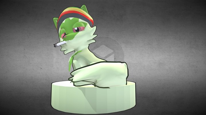 Sprigatito Ganja, free download 3D Model