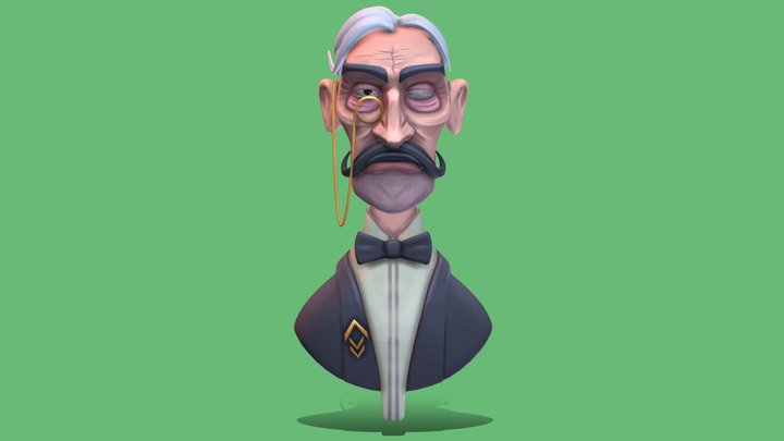 Stylized Character HandPainted 3D Model
