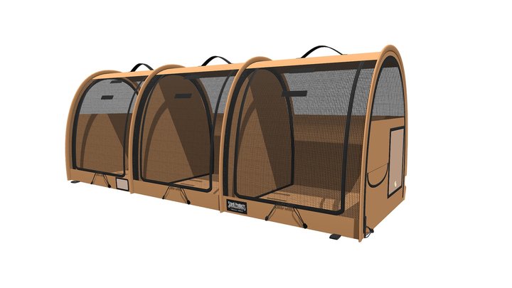 Cargo Triple Mesh Doors 3D Model
