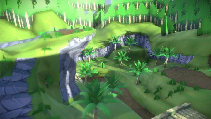 Map in n64 style 3D Model