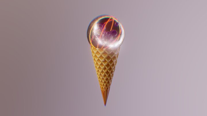 Magical Ice Cream 3D Model