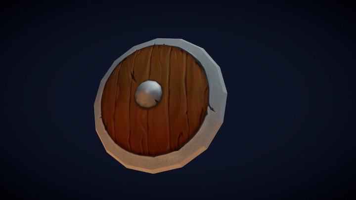 Low-poly shield 3D Model