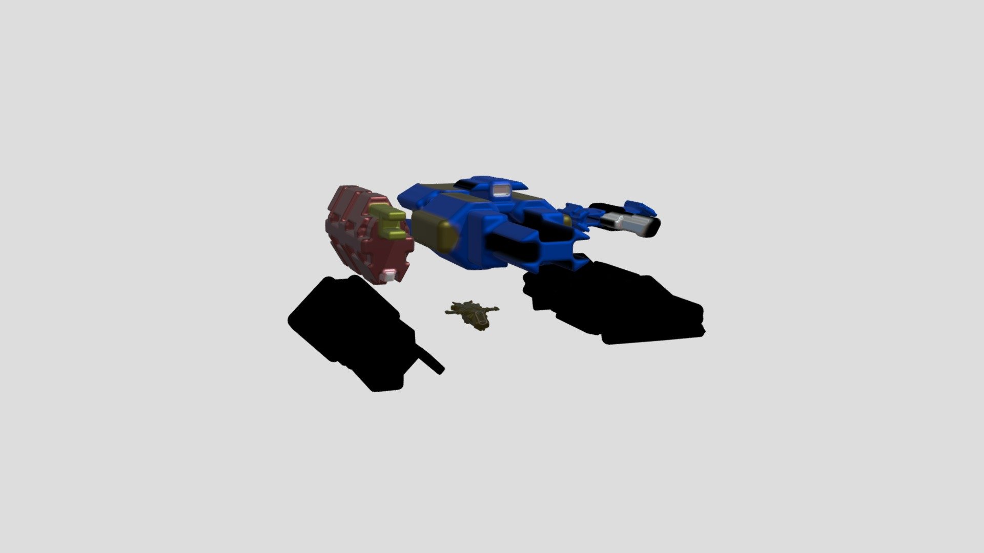 low polygon spaceship collection - 3D model by mpbox94 [0ce34c2 ...