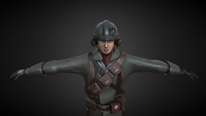 Fallout Themed Squire 3D Model