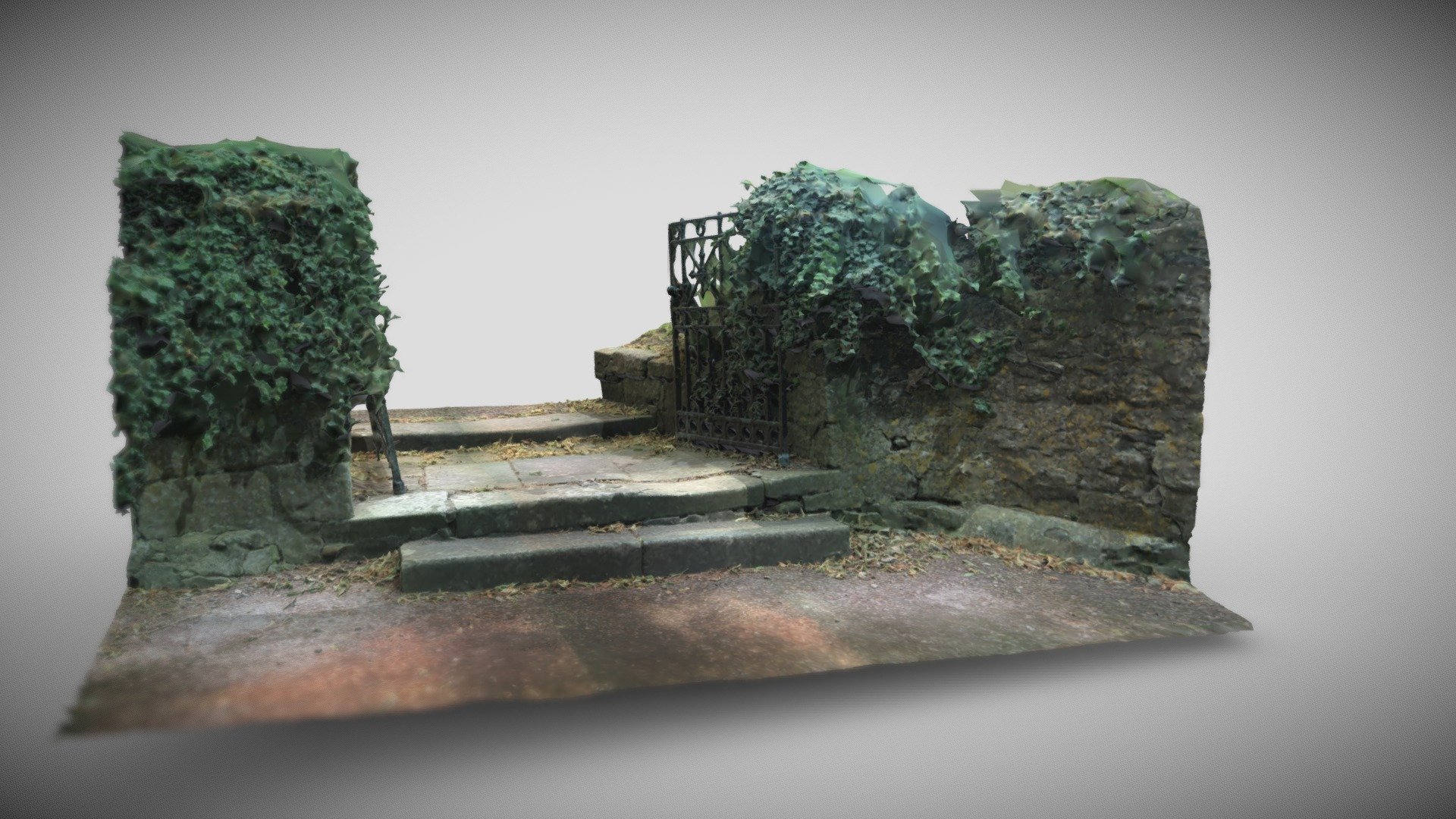 Ivy Covered Churchyard Gate, Middleton - Buy Royalty Free 3D model by ...