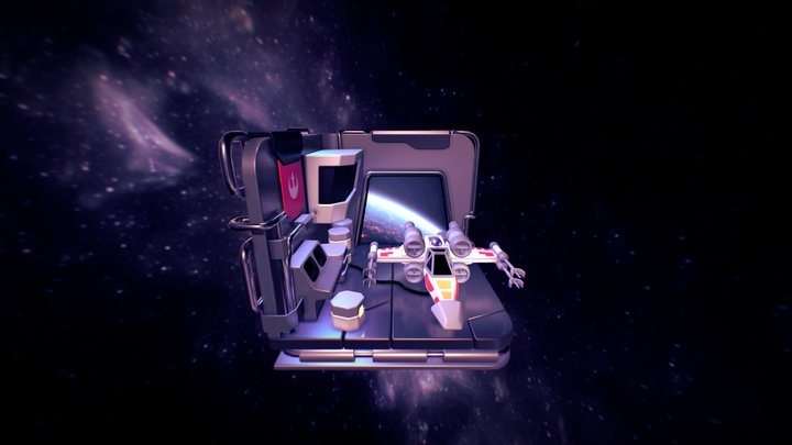 X-wing Starfighter 3D Model