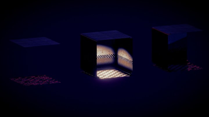 Checkered Restraunt prefabs | Variation 1a 3D Model