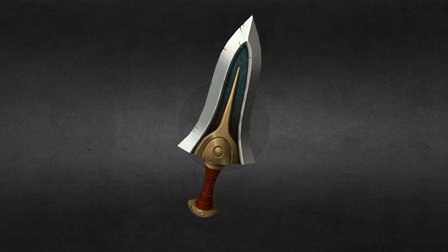 Hand Painted Dagger 3D Model