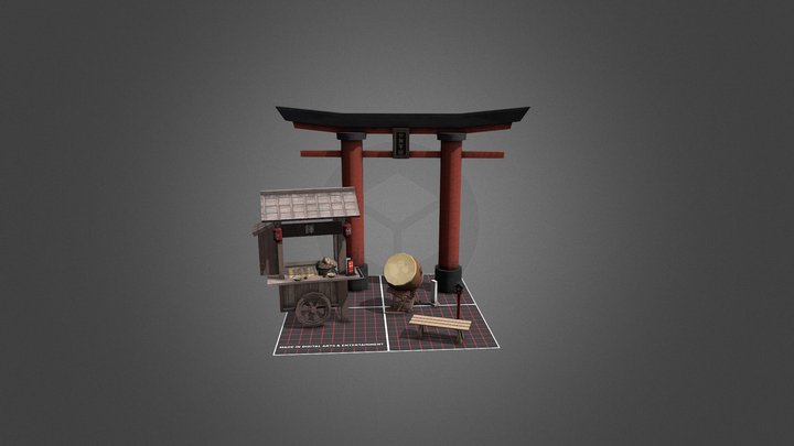 1DAE14 Steenmans Zena Props Scene - Kyoto 3D Model