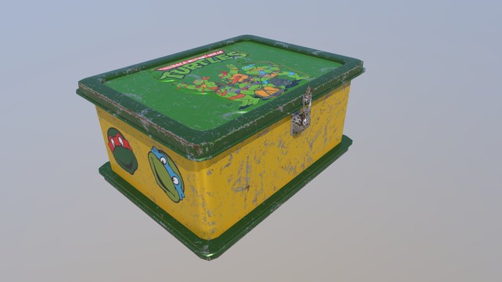 Retro TMNT LunchBox 3D Model