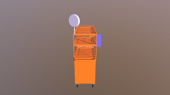 Carro Carrefour Carrinho Carrefour Orange 3D Model