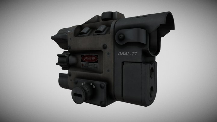 Tactical Laser Gun Sight 3D Model