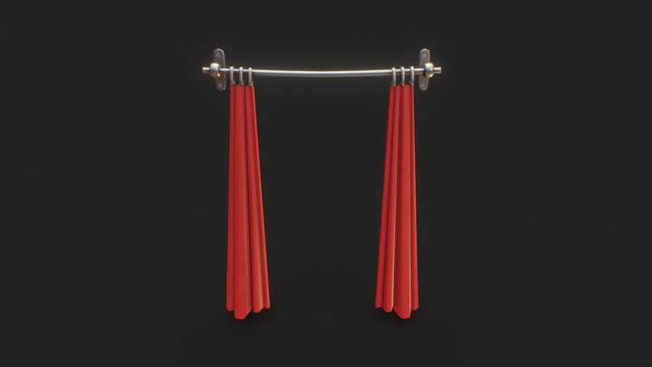 Curtain Stylized – Free 3D Model STL