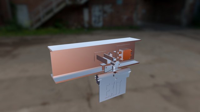 Emergency EXIT Lighting Installation 3D Model