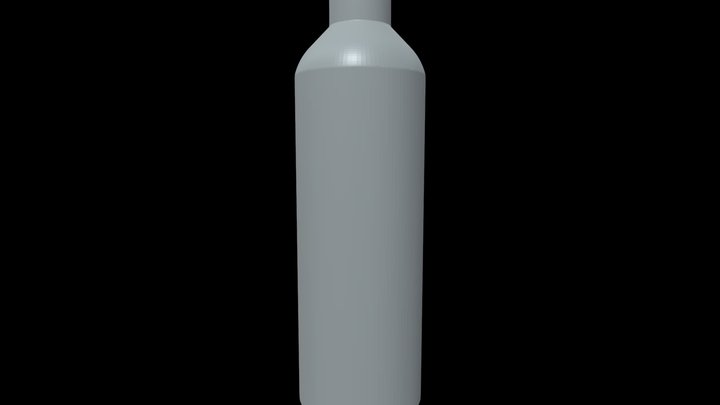 Aluminum Bottle 3D Model
